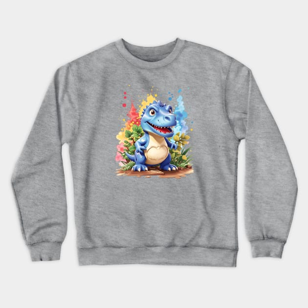 Velociraptor Dinosaurs Cute Raptor Crewneck Sweatshirt by Jurassic Merch